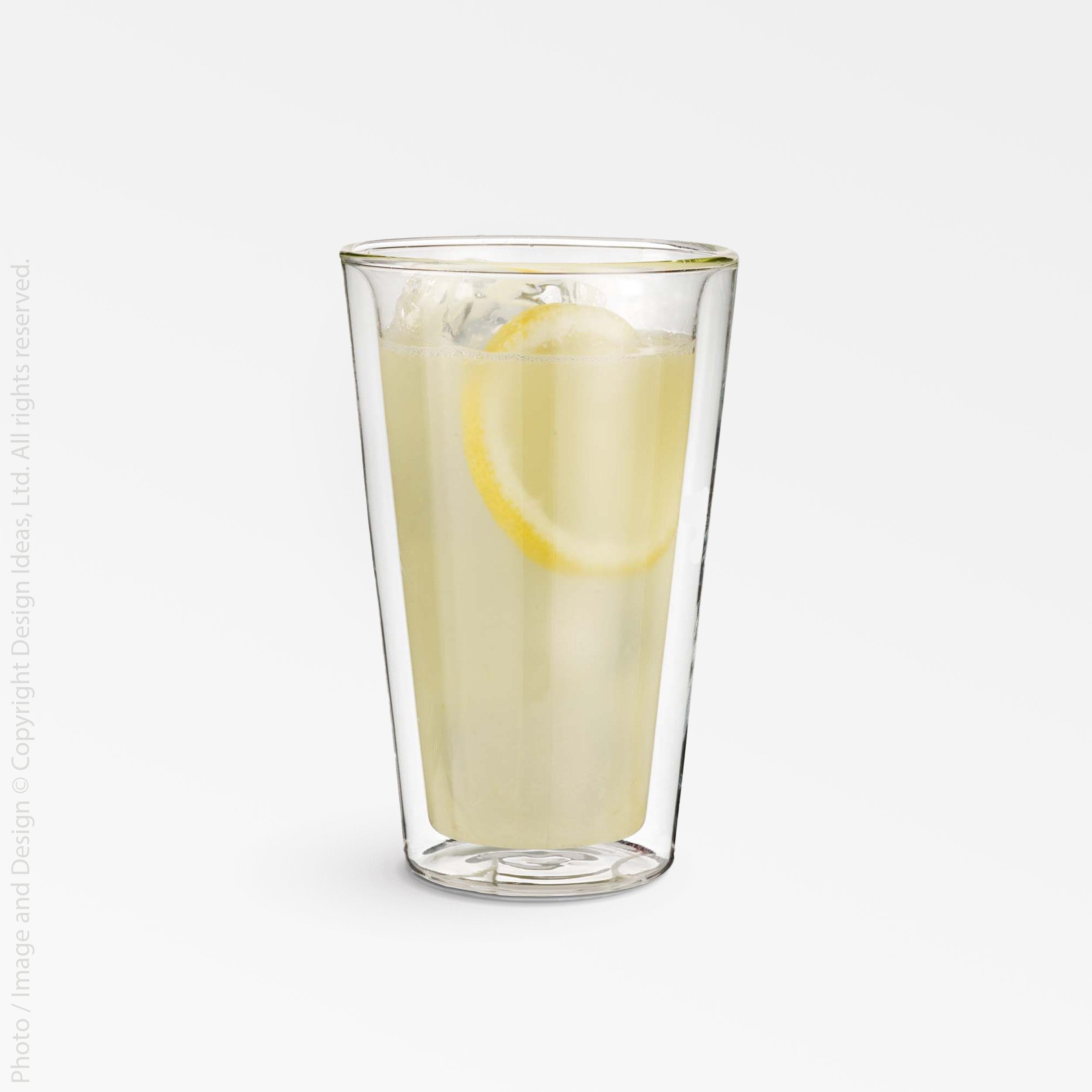 Lexington Double Wall Pint Glass - white color | Image 1 | From the Lexington Collection | Elegantly constructed with natural glass for long lasting use | Available in clear color | texxture home