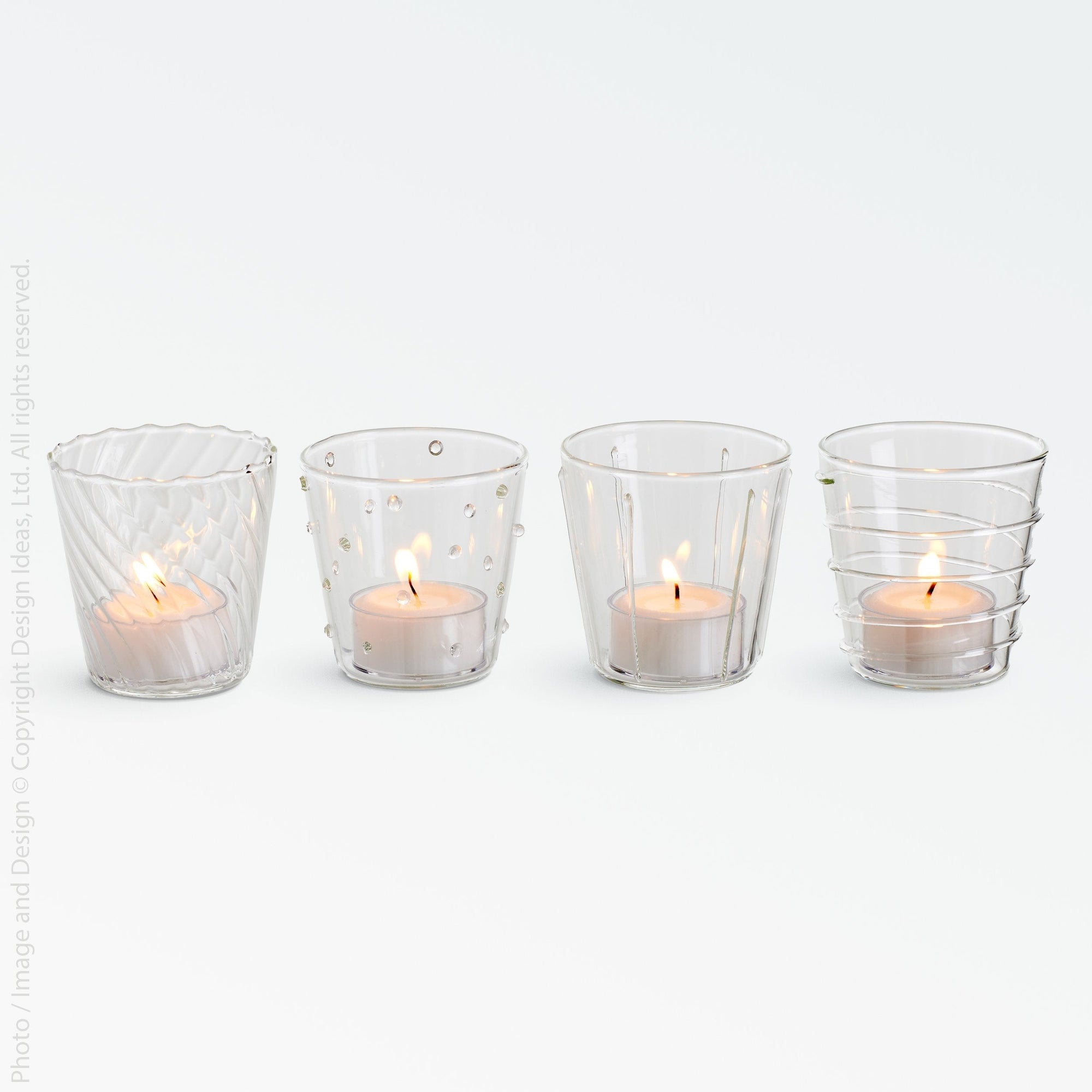 Livenza™ votive cup (set of 4) - Clear | Image 1 | Premium Candleholder from the Livenza collection | made with Borosilicate Glass for long lasting use | texxture