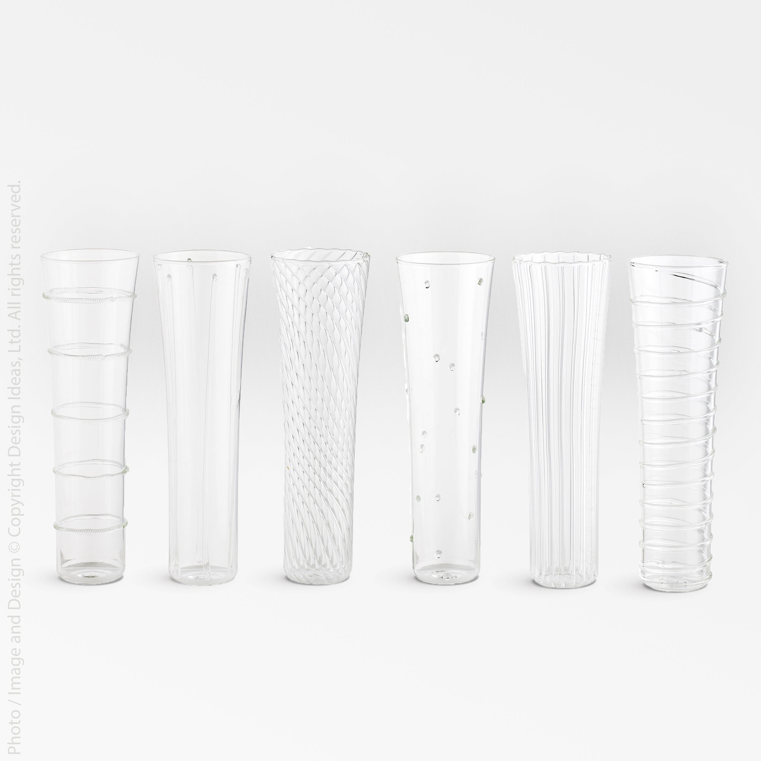 Livenza™ flute glasses (8 oz.: set of 6) - Clear | Image 1 | Premium Glass from the Livenza collection | made with Borosilicate Glass for long lasting use | texxture