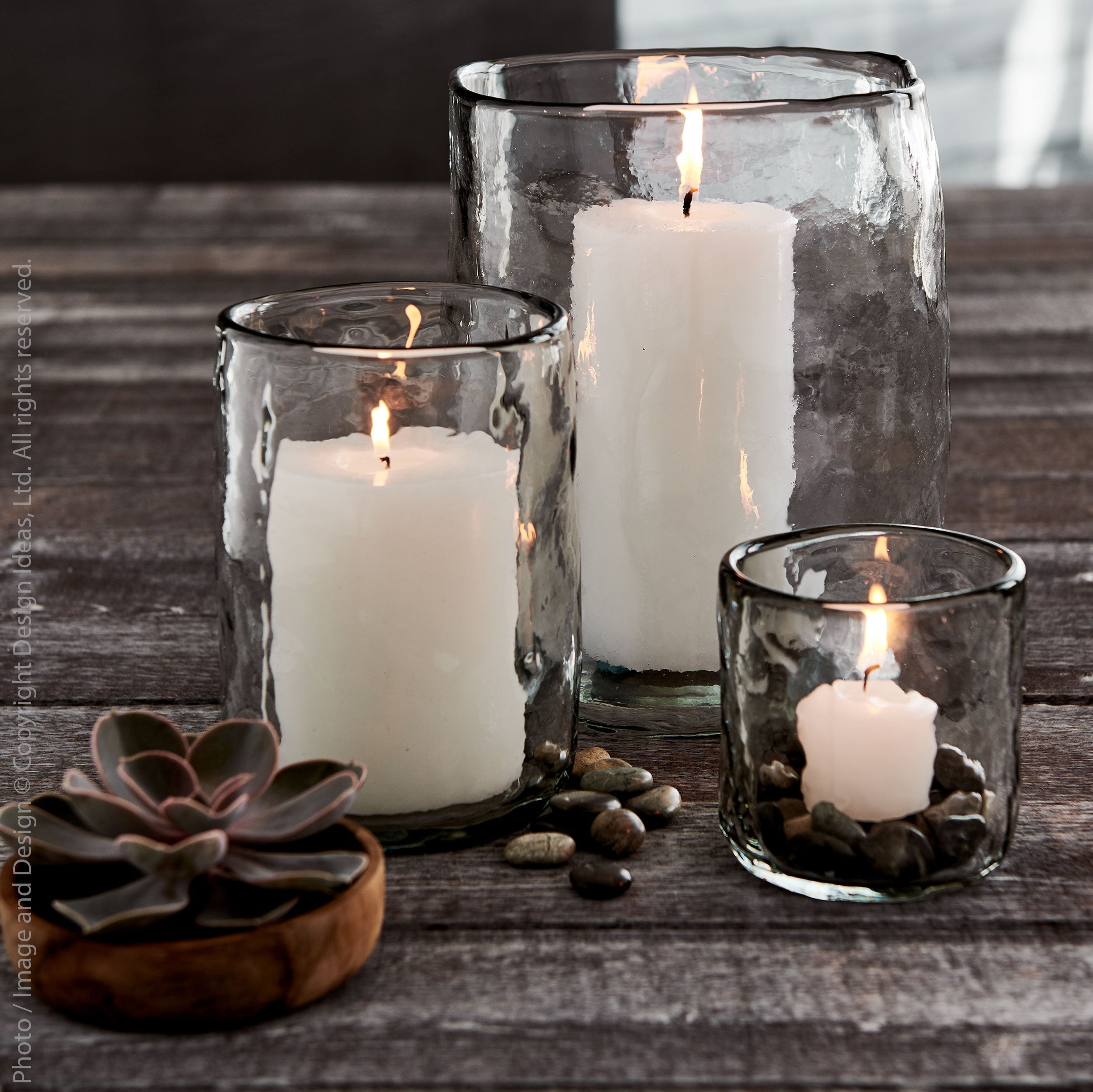 Wabisabi Glass Votive Candle Holder white color | Image 2 | From the Wabisabi Collection | Exquisitely crafted with natural glass for long lasting use | Available in clear color | texxture home