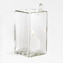 Bowery Glass Candle Holder (Medium) - white color | Image 1 | From the Bowery Collection | Masterfully made with natural glass for long lasting use | Available in clear color | texxture home