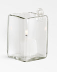 Bowery Glass Candle Holder (Tall) - white color | Image 1 | From the Bowery Collection | Expertly constructed with natural glass for long lasting use | Available in clear color | texxture home