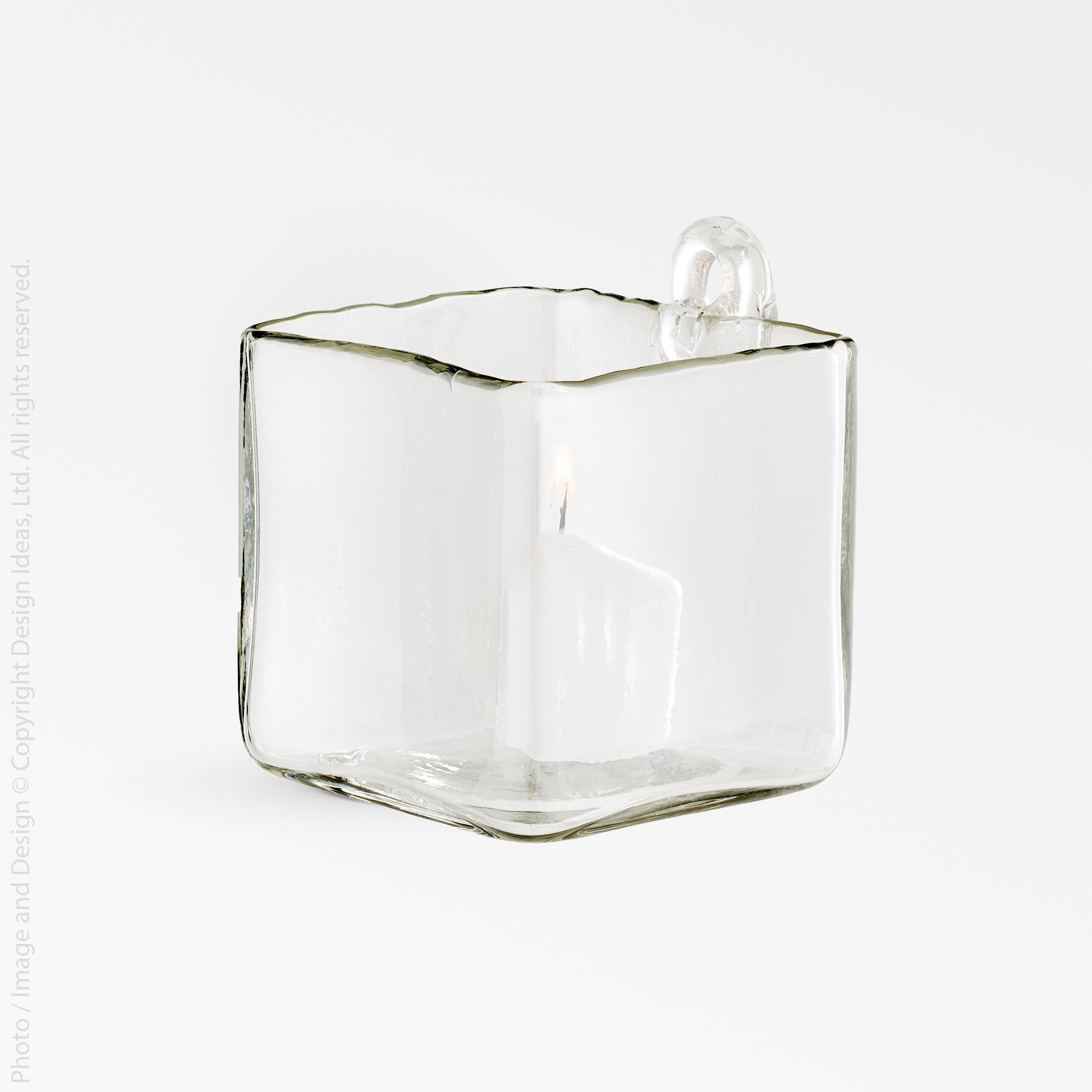Bowery Glass Candle Holder - Clear Color | Image 1 | From the Bowery Collection | Elegantly made with natural glass for long lasting use | Available in clear color | texxture home