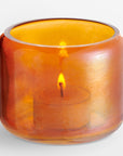 Hubbard Orange Luster Glass Votive Candle Holder - Black Color | Image 1 | From the Hubbard Collection | Exquisitely assembled with natural glass for long lasting use | Available in clear color | texxture home