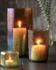 Hubbard™ hurricane (10in) - Golden | Image 2 | Premium Candleholder from the Hubbard collection | made with 100% Glass for long lasting use | texxture