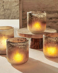 Grafton™ Mouth Blown Glass Candleholder - (colors: Gold/Silver) | Premium Candleholder from the Grafton™ collection | made with Glass for long lasting use