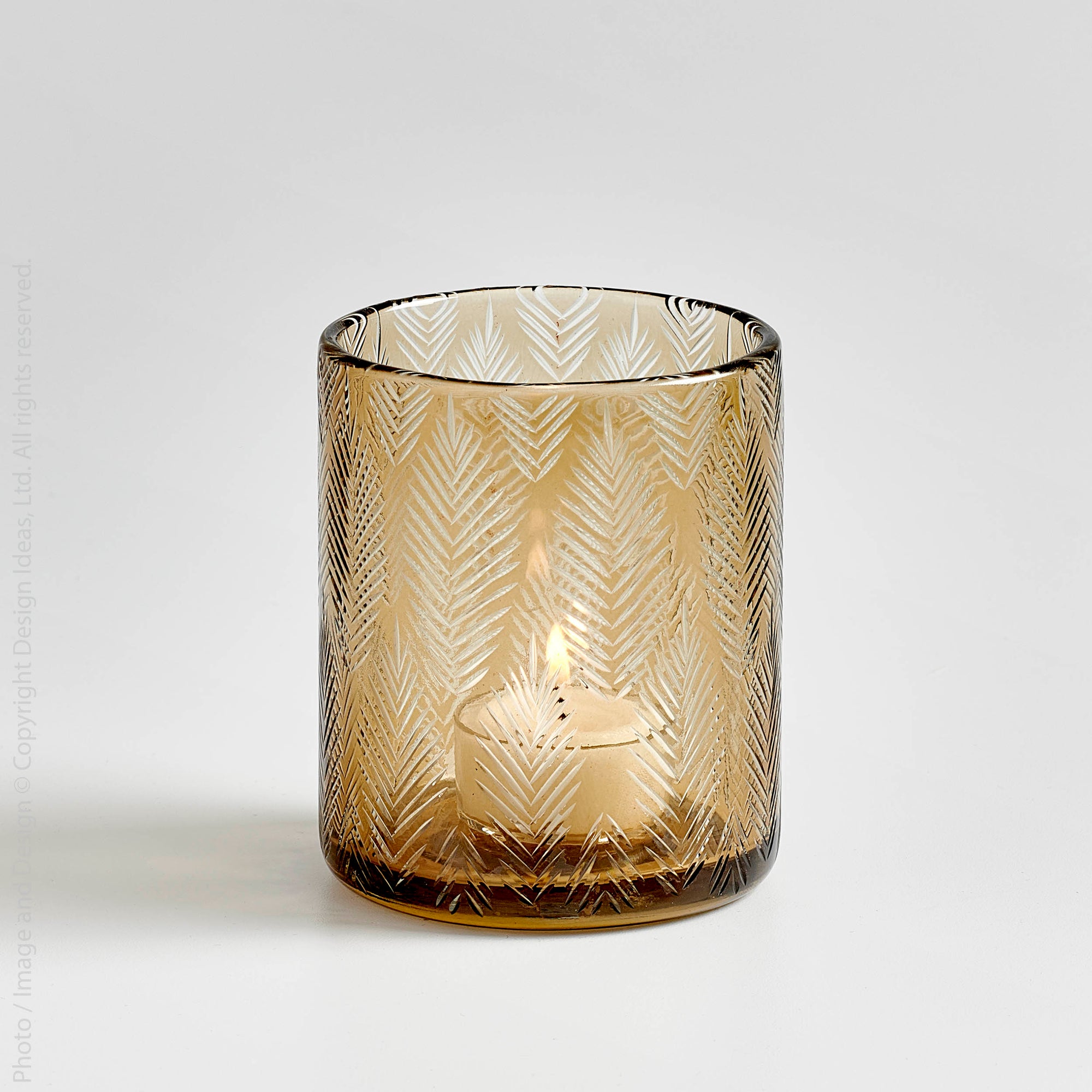 Biltmore™ Mouth Blown Glass Candleholder - (colors: Brown) | Premium Candleholder from the Biltmore™ collection | made with Glass for long lasting use