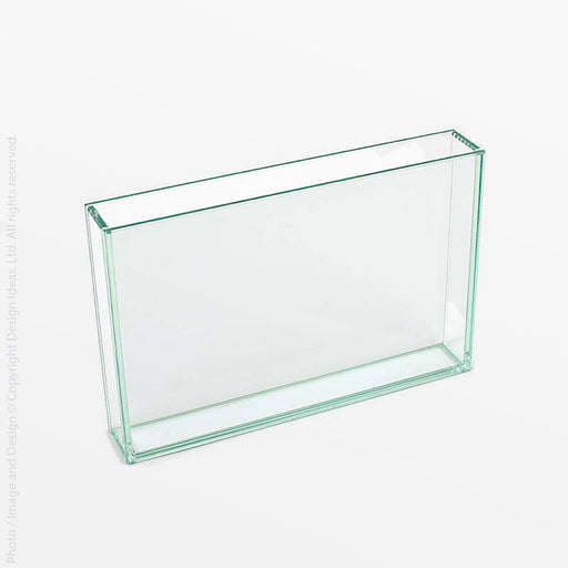 Vision™ vase (medium: long: rectangle) - Clear | Image 1 | Premium Vase from the Vision collection | made with Glass for long lasting use | texxture