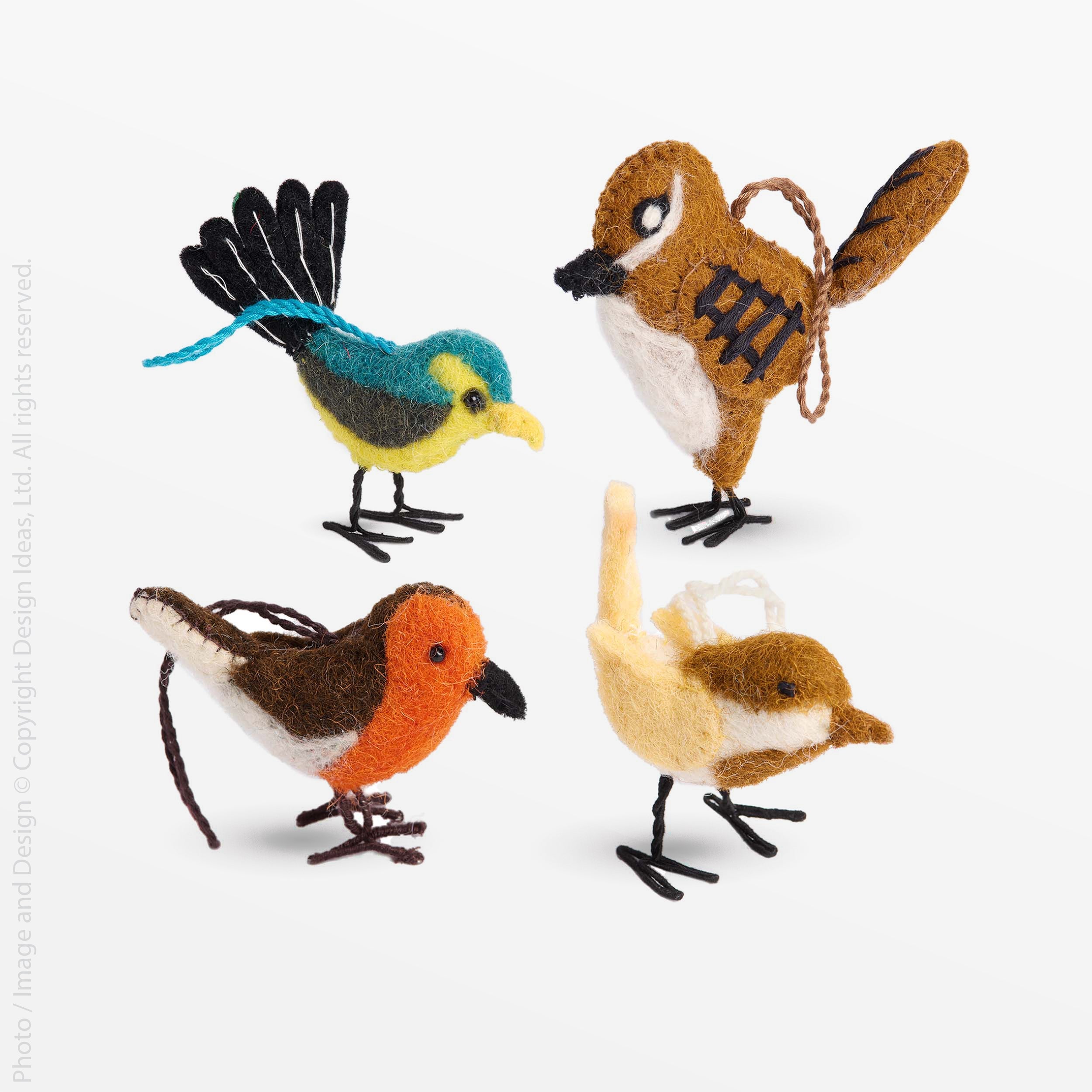 Lilliput™ Felt Ornaments, Winter Birds (Set of 4) - texxture™