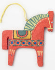 Sugarplum™ ornament, horse - Red | Image 1 | Premium Ornaments from the Sugarplum collection | made with cotton mache for long lasting use | texxture