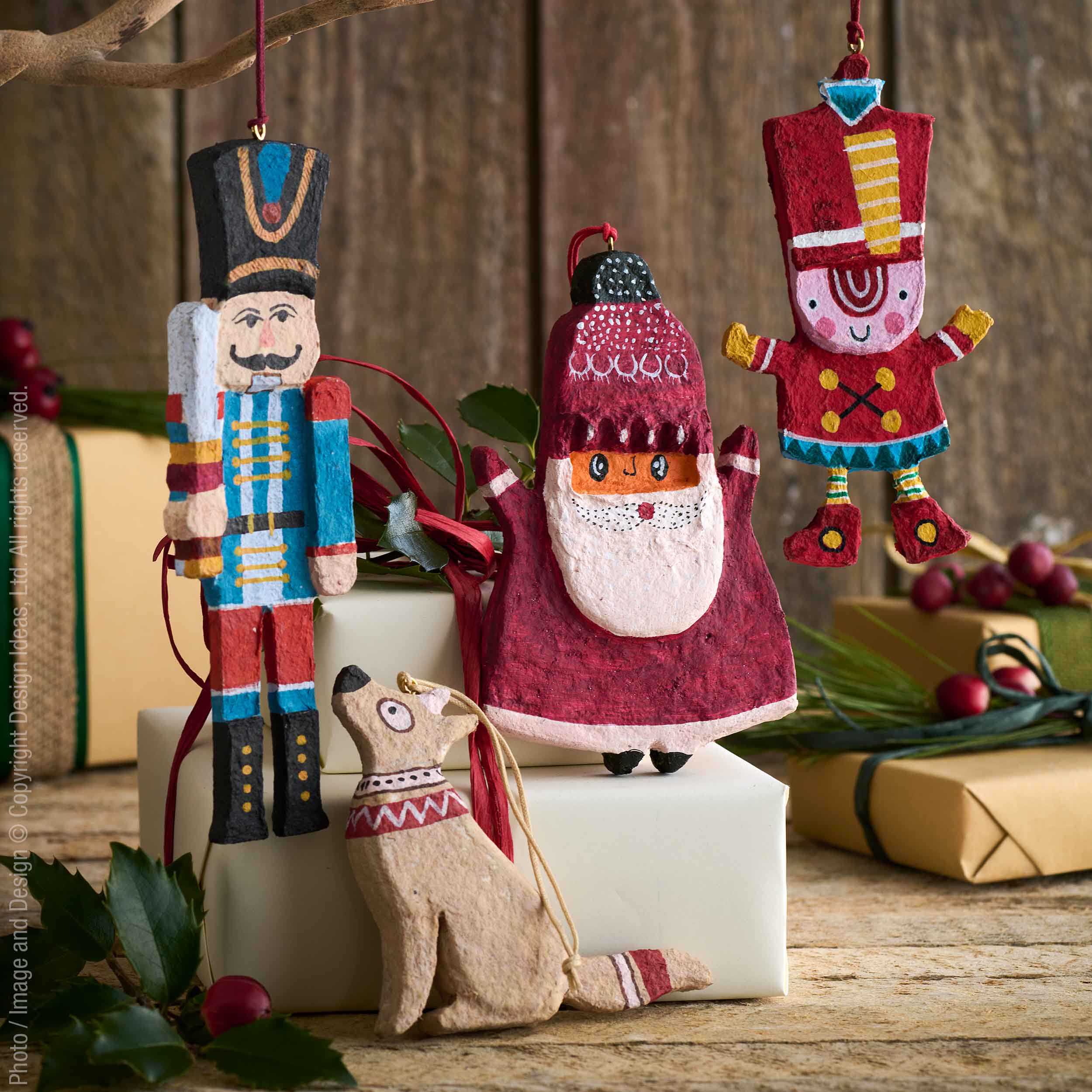 Sugarplum™ ornament, toy soldier - Red | Image 2 | Premium Ornaments from the Sugarplum collection | made with cotton mache for long lasting use | texxture