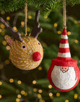 Sugarplum™ ornament, clause - Red | Image 2 | Premium Ornaments from the Sugarplum collection | made with cotton mache for long lasting use | texxture