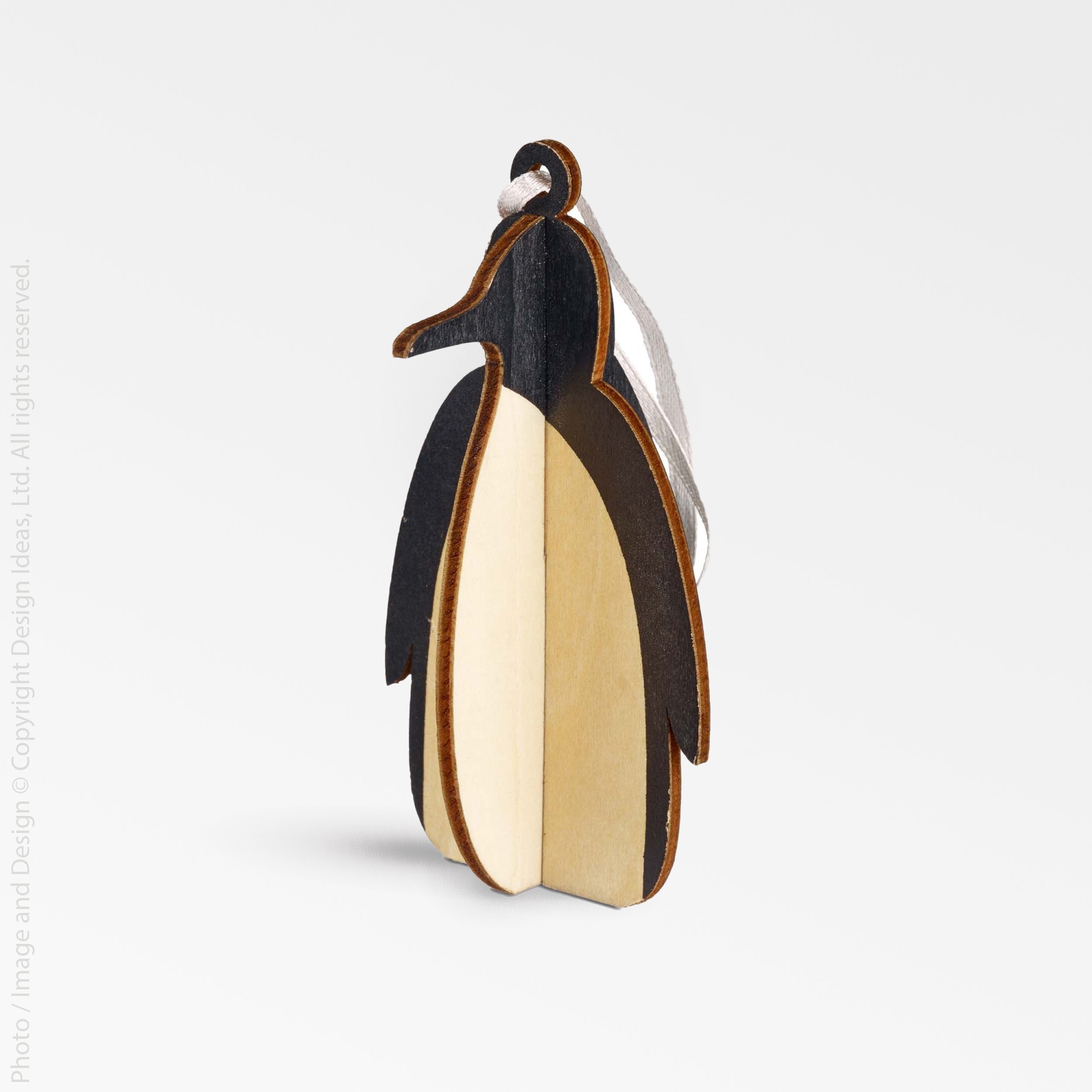 Tux Wood Penguin (Ornament) - white color | Image 1 | From the Tux Collection | Exquisitely assembled with natural wood for long lasting use | Available in white color | texxture home