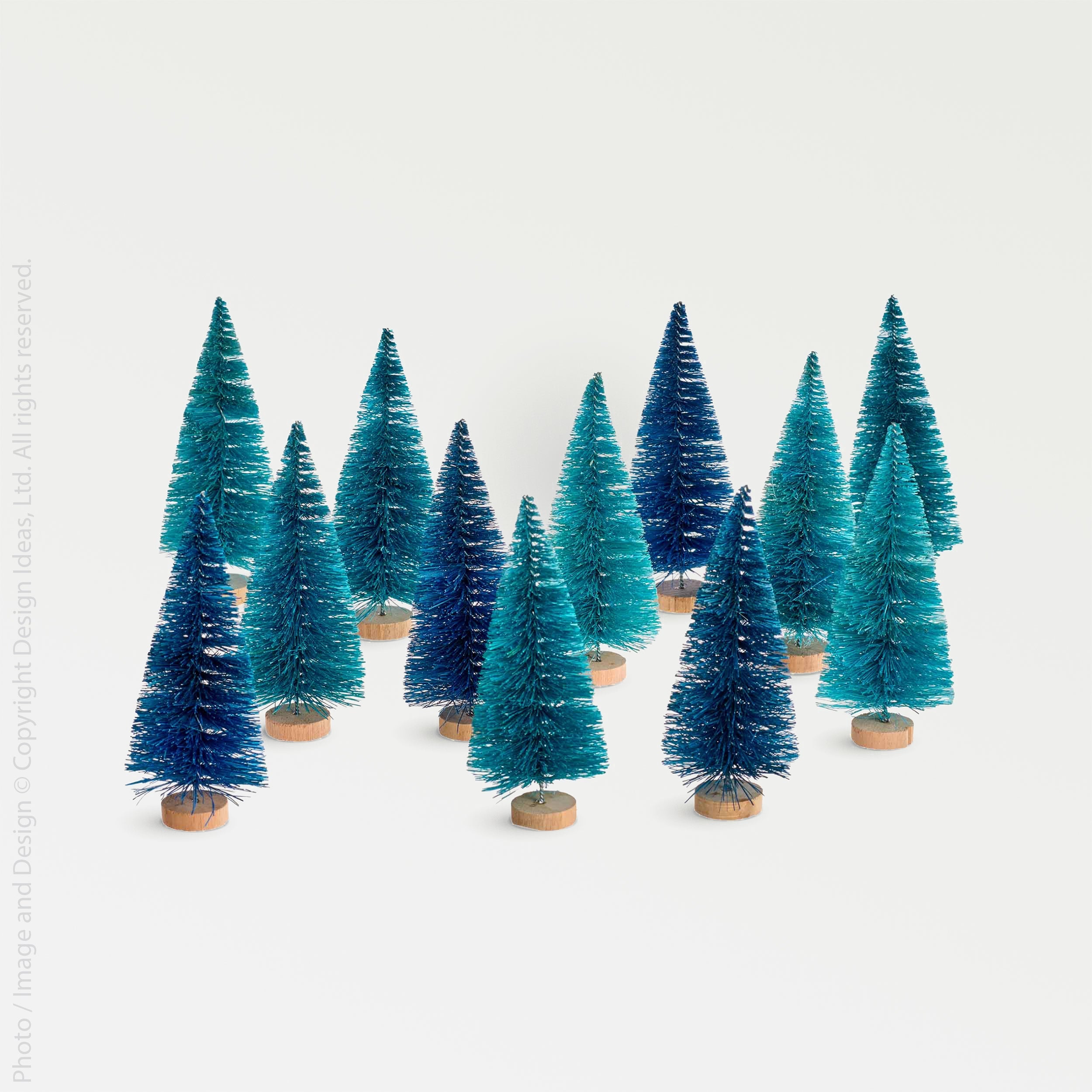 Yukon™ trees, blue, set of 12 - Blue | Image 1 | Premium Decorative from the Yukon collection | made with Steel Wire for long lasting use | texxture