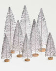Yukon™ trees, white and silver glitter, set of 8 - White | Image 1 | Premium Decorative from the Yukon collection | made with Steel Wire for long lasting use | texxture