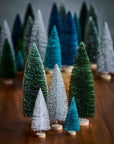 Yukon™ trees, green with snow, set of 8 - Green | Image 2 | Premium Decorative from the Yukon collection | made with Steel Wire for long lasting use | texxture