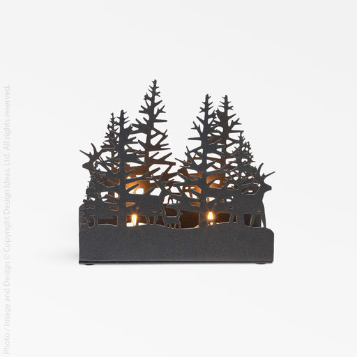 Alpine Iron Tealight  Trough Candle Holder - white color | Image 1 | From the Alpine Collection | Elegantly handmade with natural iron for long lasting use | Available in white color | texxture home