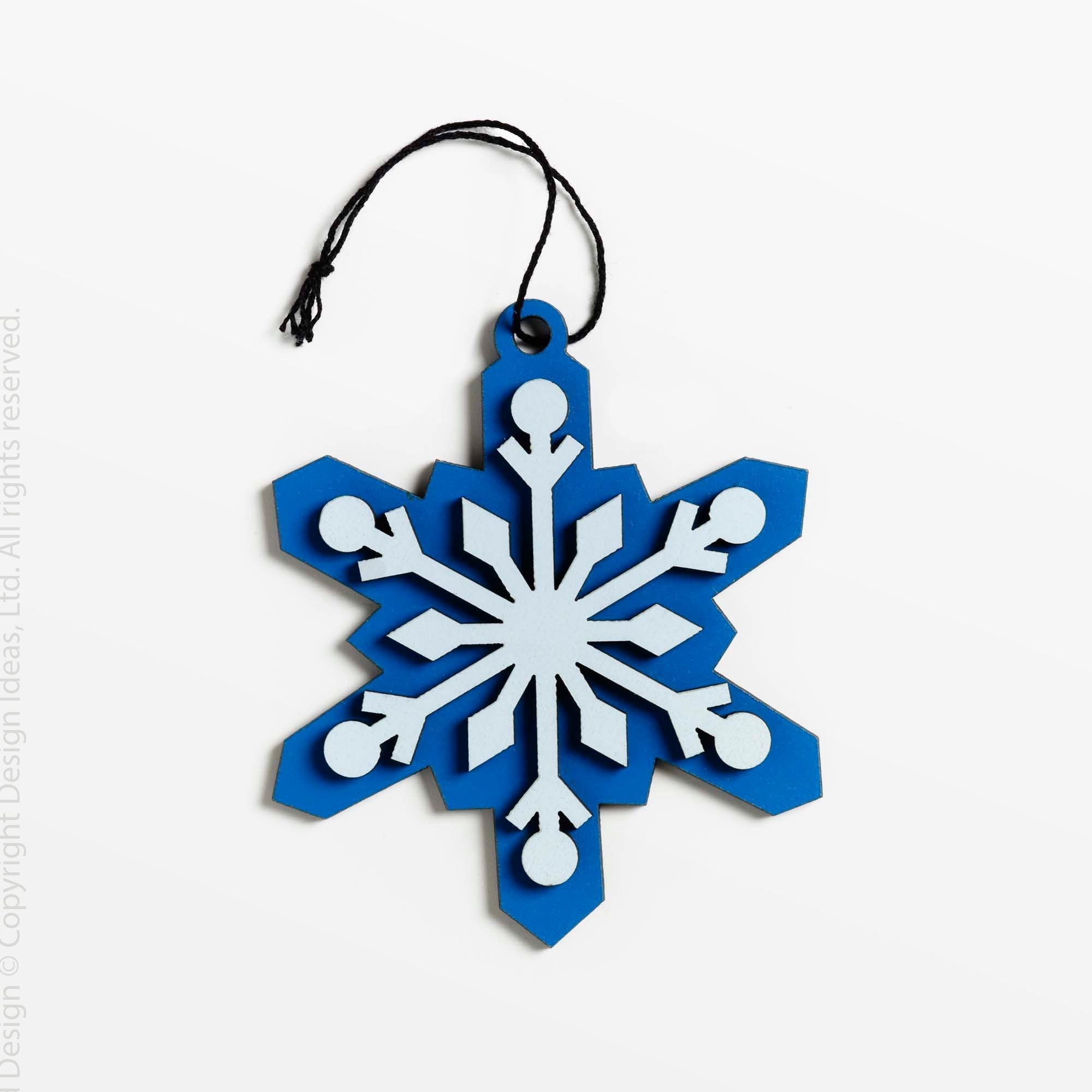 Hollyjolly Snowflake Wood Ornament - white color | Image 1 | From the HollyJolly Collection | Masterfully constructed with natural plywood for long lasting use | Available in white color | texxture home