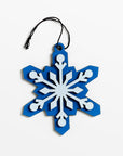 Hollyjolly Snowflake Wood Ornament - white color | Image 1 | From the HollyJolly Collection | Masterfully constructed with natural plywood for long lasting use | Available in white color | texxture home