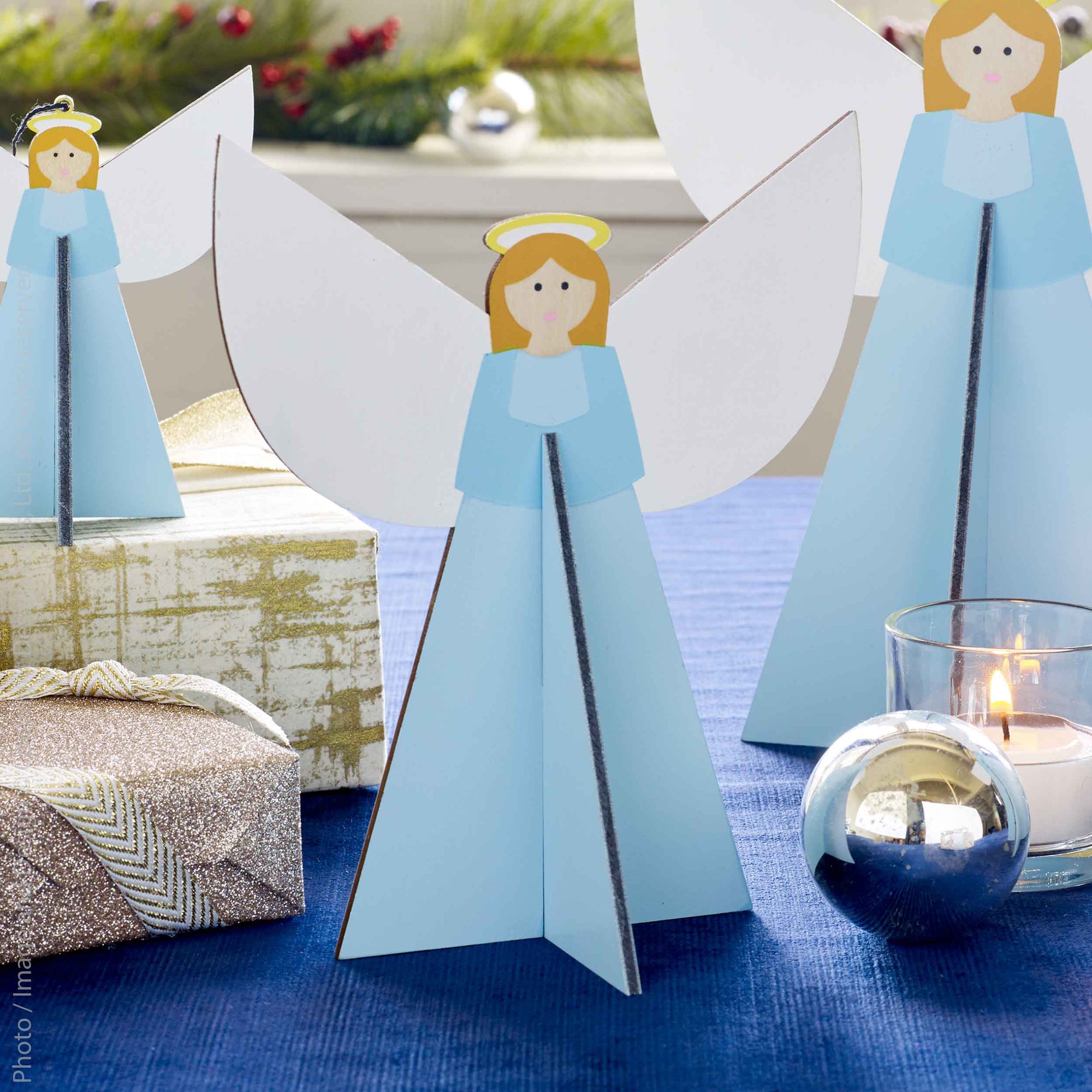 Gabrielle™ Poplar Wood Angel (5.7 in)