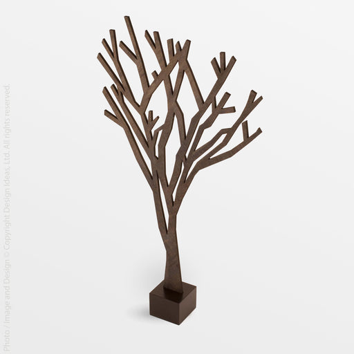 Sherwood Wood Tree (Medium) - white color | Image 1 | From the Sherwood Collection | Skillfully handmade with natural wood for long lasting use | Available in white color | texxture home