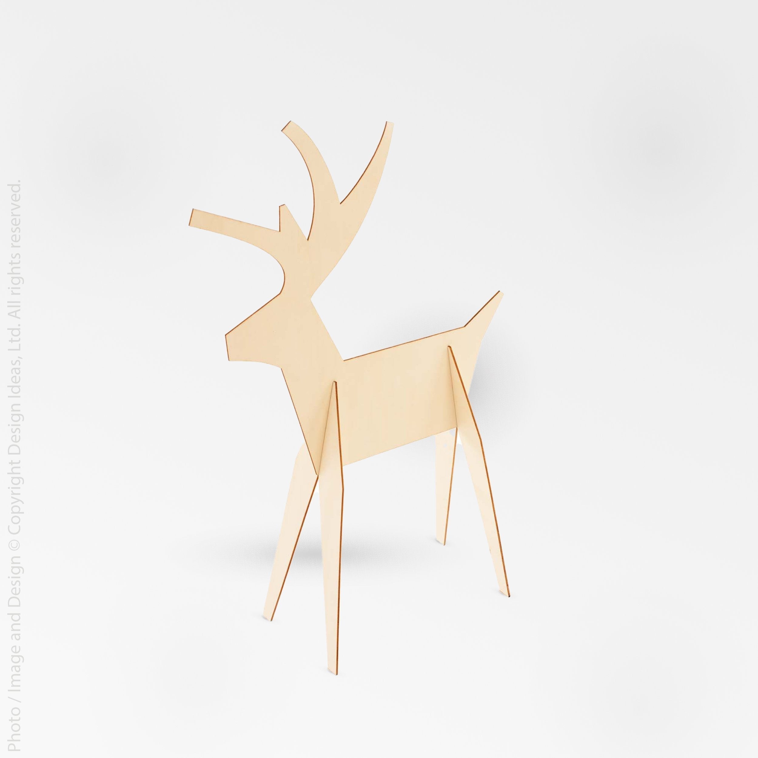 Alpine Wood Reindeer (Large) - white color | Image 1 | From the Alpine Collection | Elegantly handmade with natural wood for long lasting use | Available in white color | texxture home