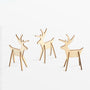 Alpine Natural Wood Rendeer (Set of 8) - white color | Image 1 | From the Alpine Collection | Skillfully created with natural wood for long lasting use | Available in white color | texxture home