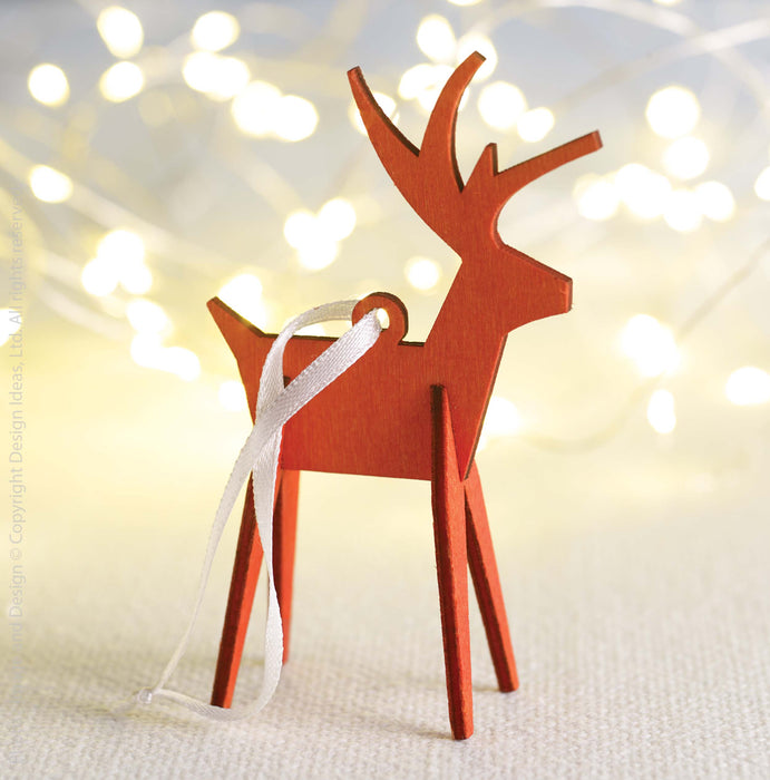 Alpine™ Reindeer Wood Ornament