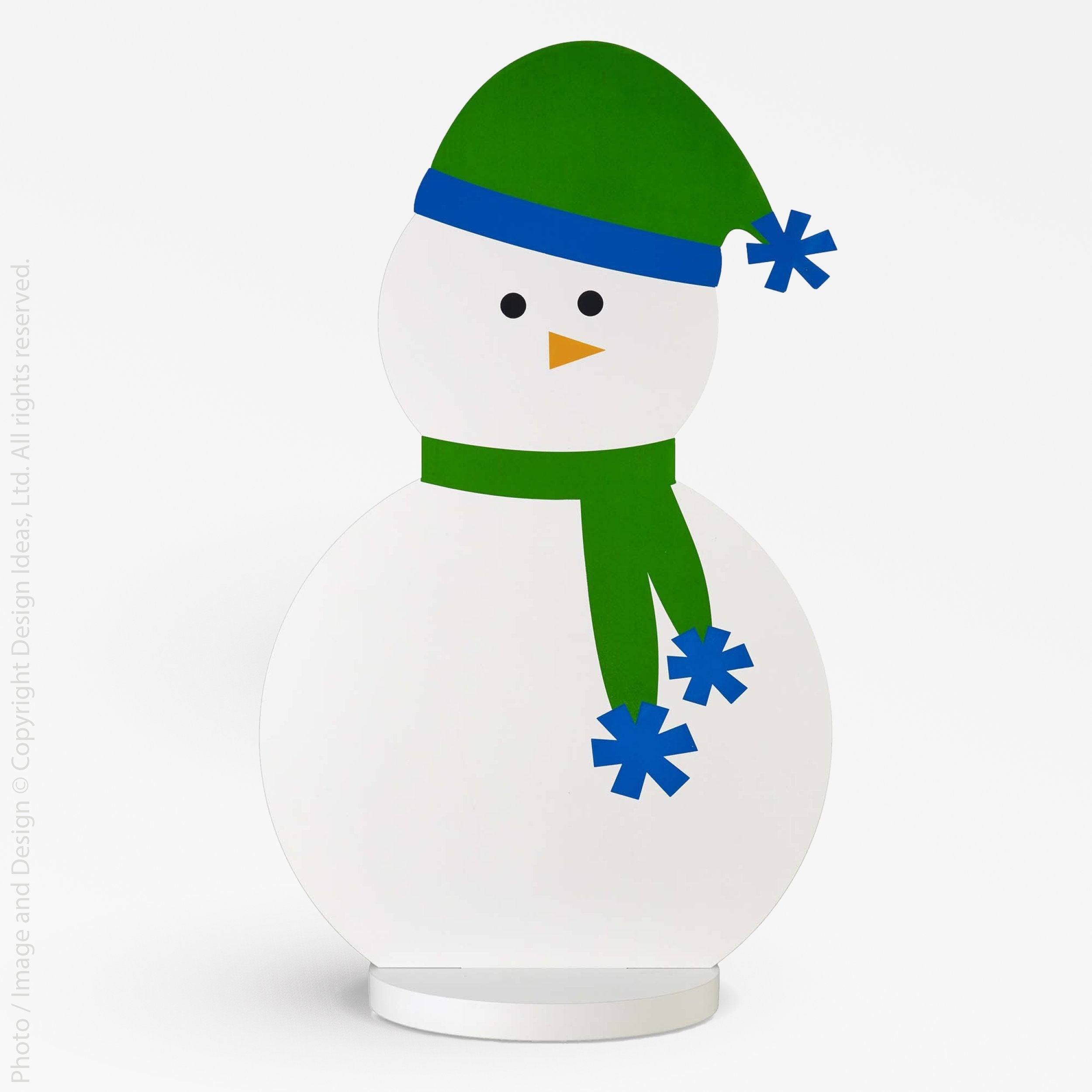 Roger Wood Snowman - white color | Image 1 | From the Roger the Snowman Collection | Expertly constructed with natural plywood for long lasting use | Available in white color | texxture home