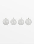 Livenza™ ornament (3in: set of 4) - Clear | Image 1 | Premium Ornaments from the Livenza collection | made with Borosilicate Glass for long lasting use | texxture
