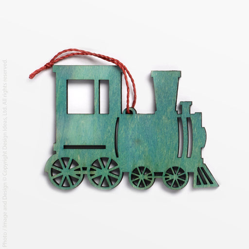 Festive Train Wood Ornament - Multi Color | Image 1 | From the Festive Collection | Skillfully assembled with natural wood for long lasting use | Available in white color | texxture home