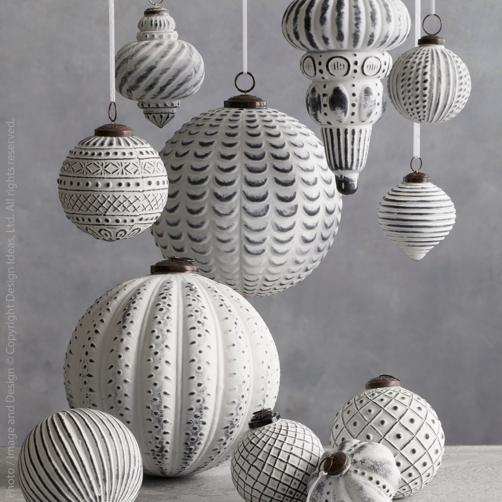 Breckenridge Vardo Glass Ornament Natural Color | Image 2 | From the Breckenridge Collection | Expertly constructed with natural glass for long lasting use | Available in white color | texxture home