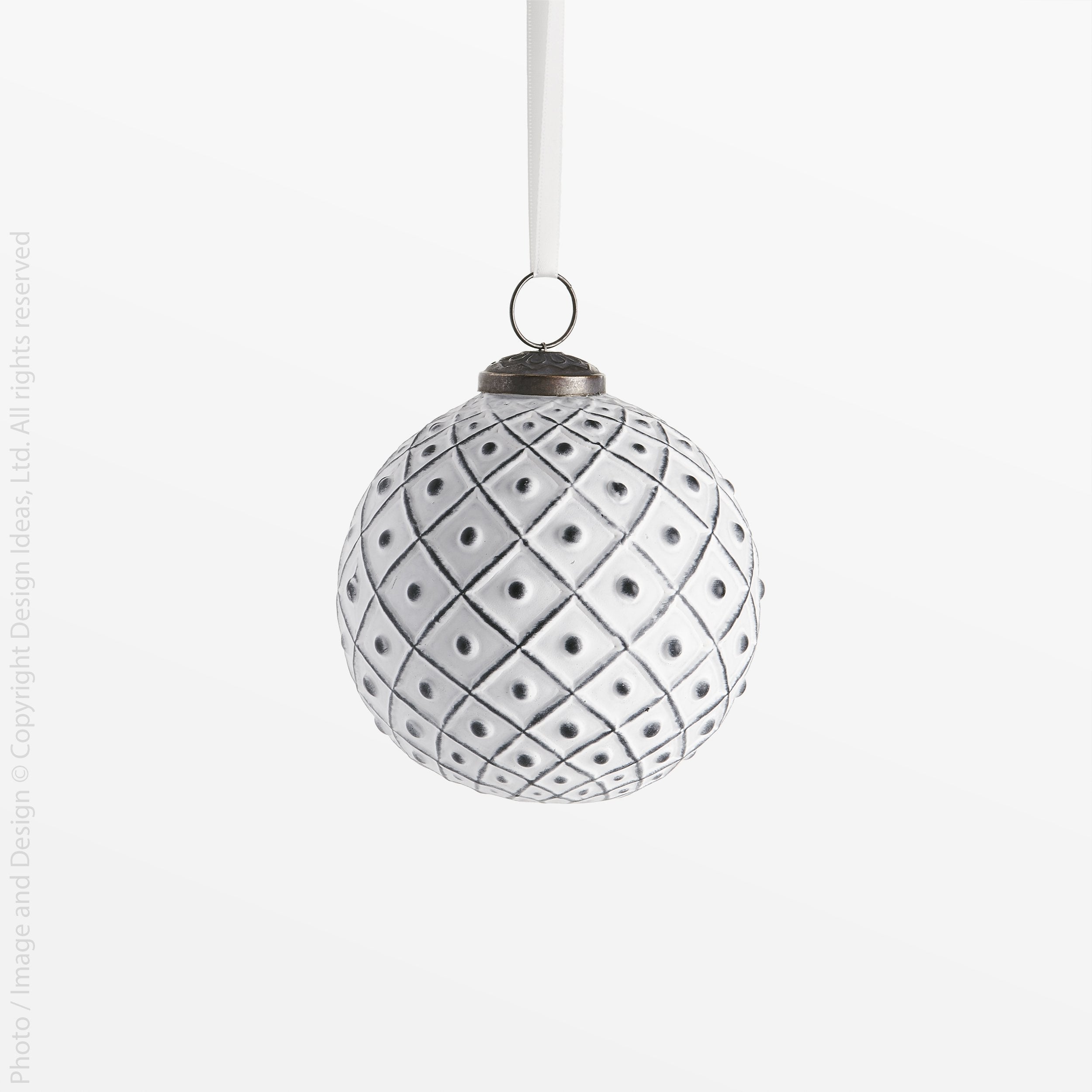 Breckenridge Sarstad Glass Ornament - Natural Color | Image 1 | From the Breckenridge Collection | Exquisitely constructed with natural glass for long lasting use | Available in white color | texxture home