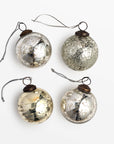 Jensen™ ornaments, 3in, set of 4 - Silver | Image 1 | Premium Ornaments from the Jensen collection | made with Glass for long lasting use | texxture