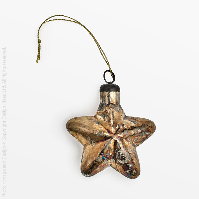 Stella™ star ornament - Golden | Image 1 | Premium Ornaments from the Stella collection | made with Glass for long lasting use | texxture