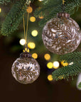 Balsam™ 3in Mouth Blown Glass Ornament - Silver | Image 2 | Premium Ornaments from the Balsam collection | made with Glass for long lasting use | texxture