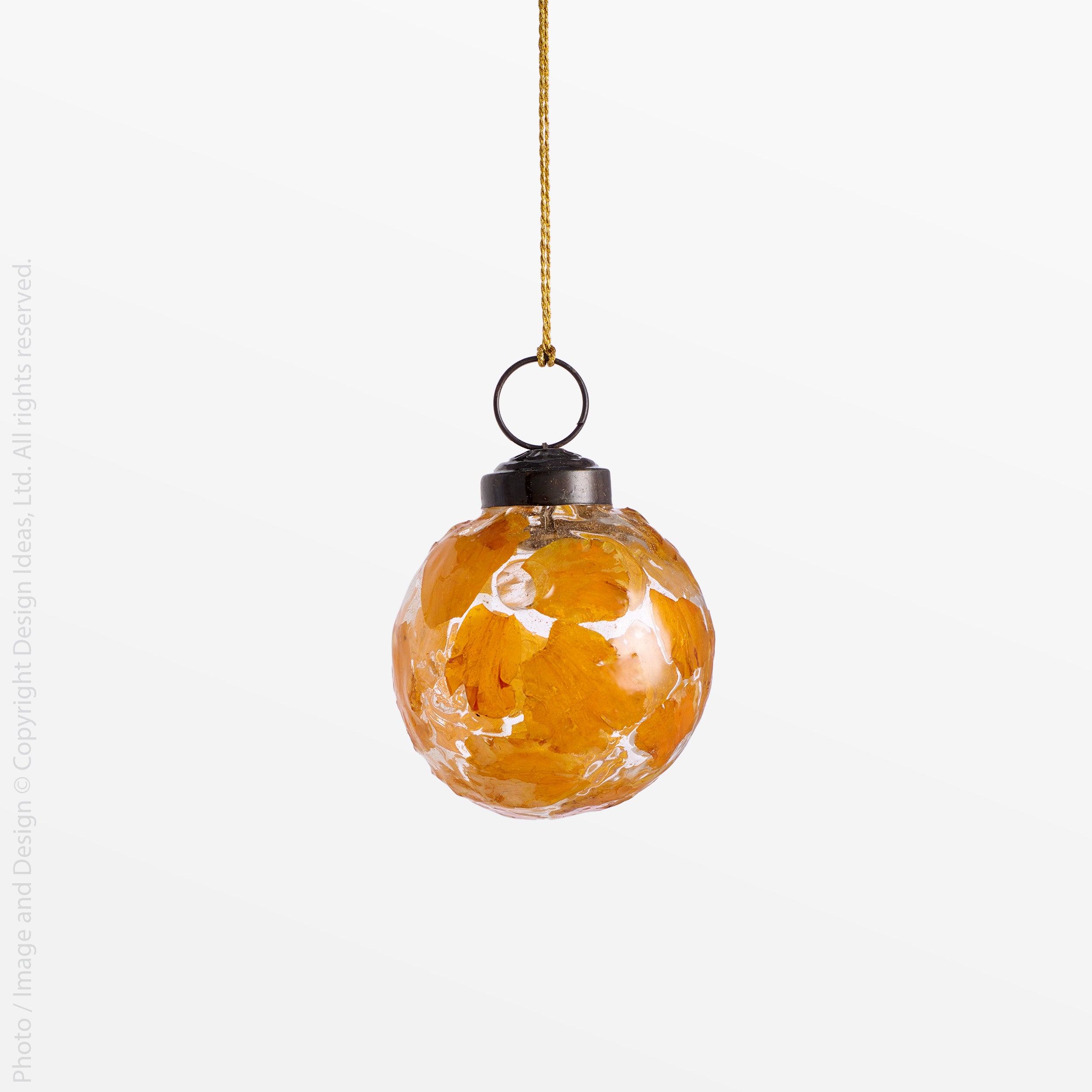 Souci™ ornament, 2in - Orange | Image 1 | Premium Ornaments from the Souci collection | made with Glass for long lasting use | texxture