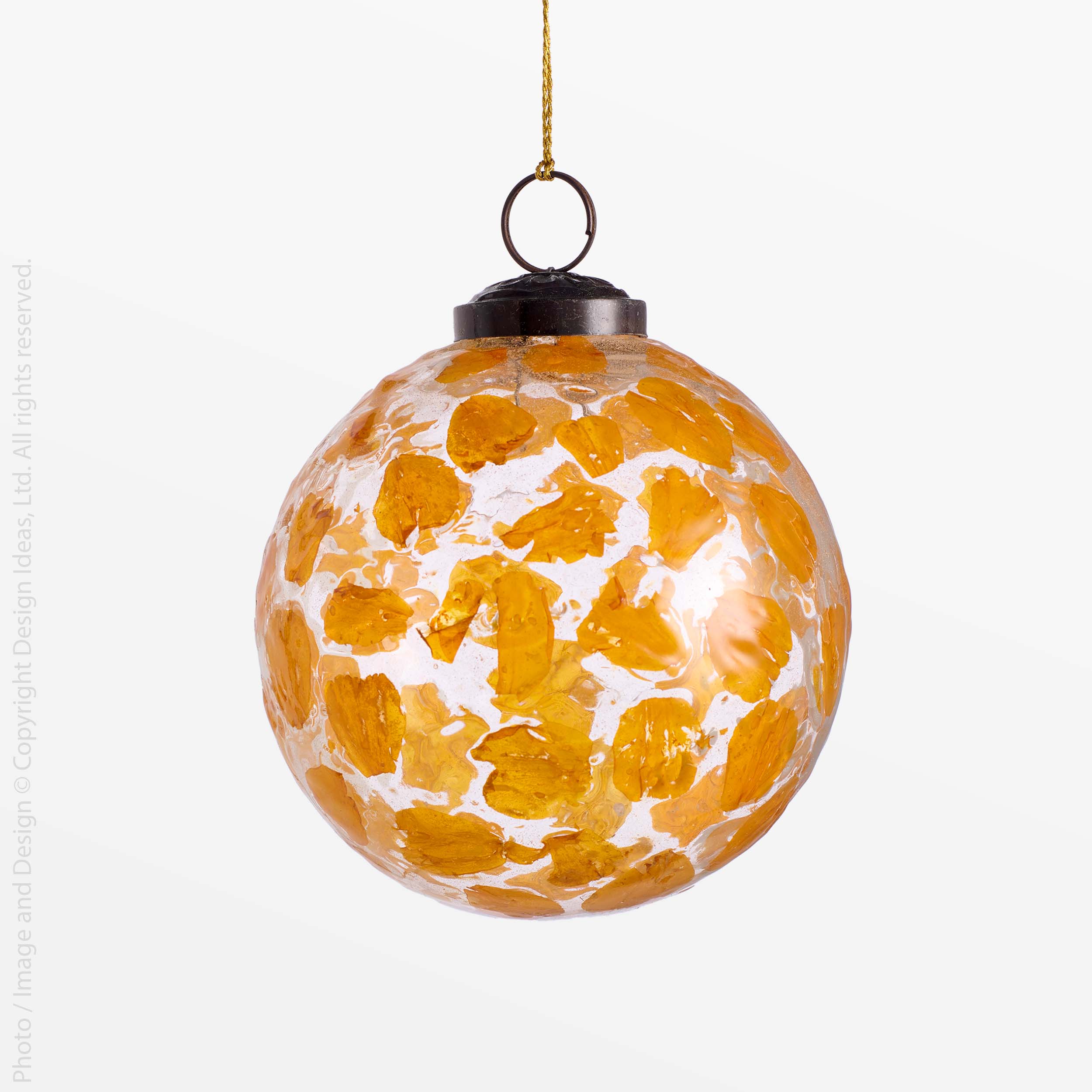 Souci™ ornament, 4in - Orange | Image 1 | Premium Ornaments from the Souci collection | made with Glass for long lasting use | texxture
