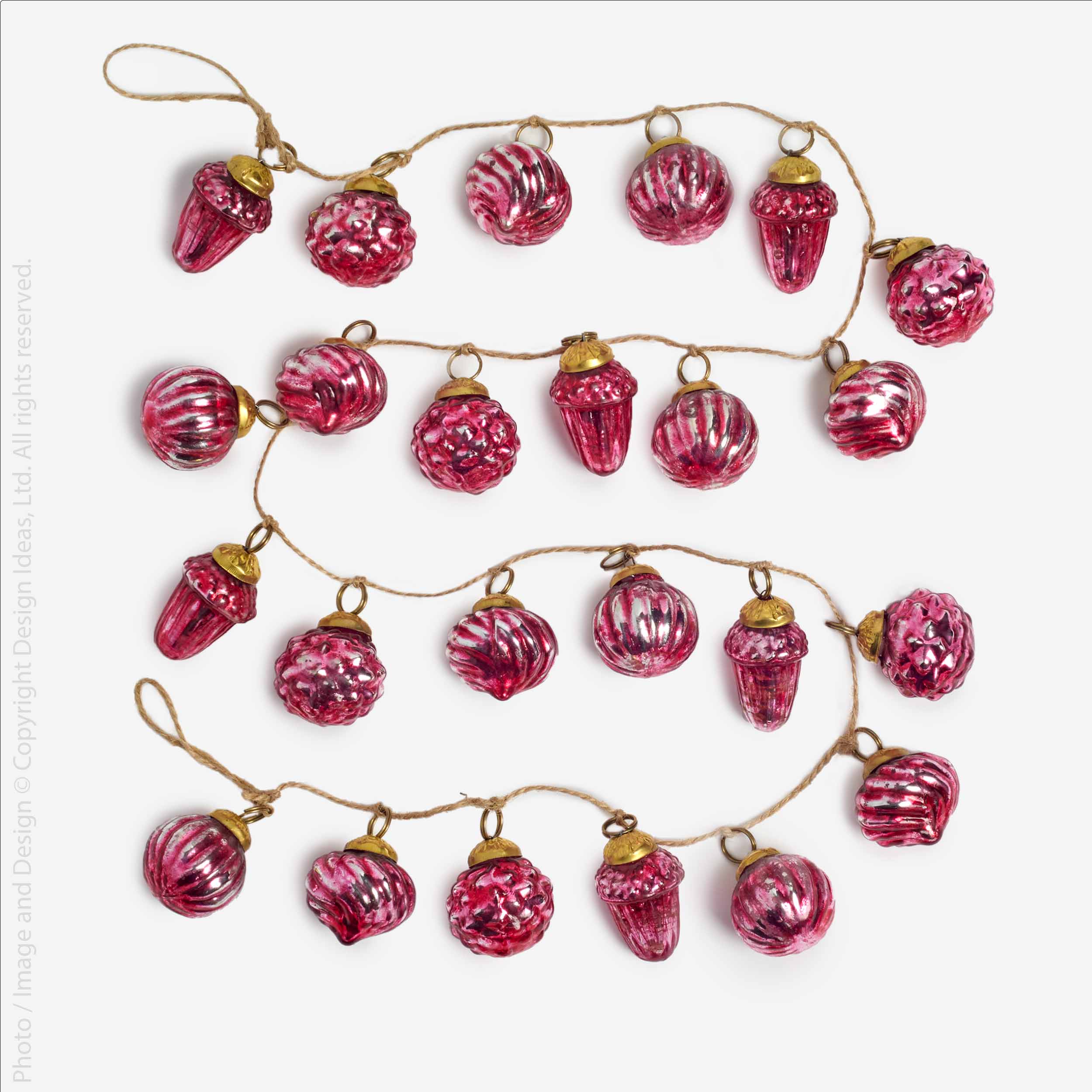 Carouge™ Mouth Blown Glass Ornament Garland