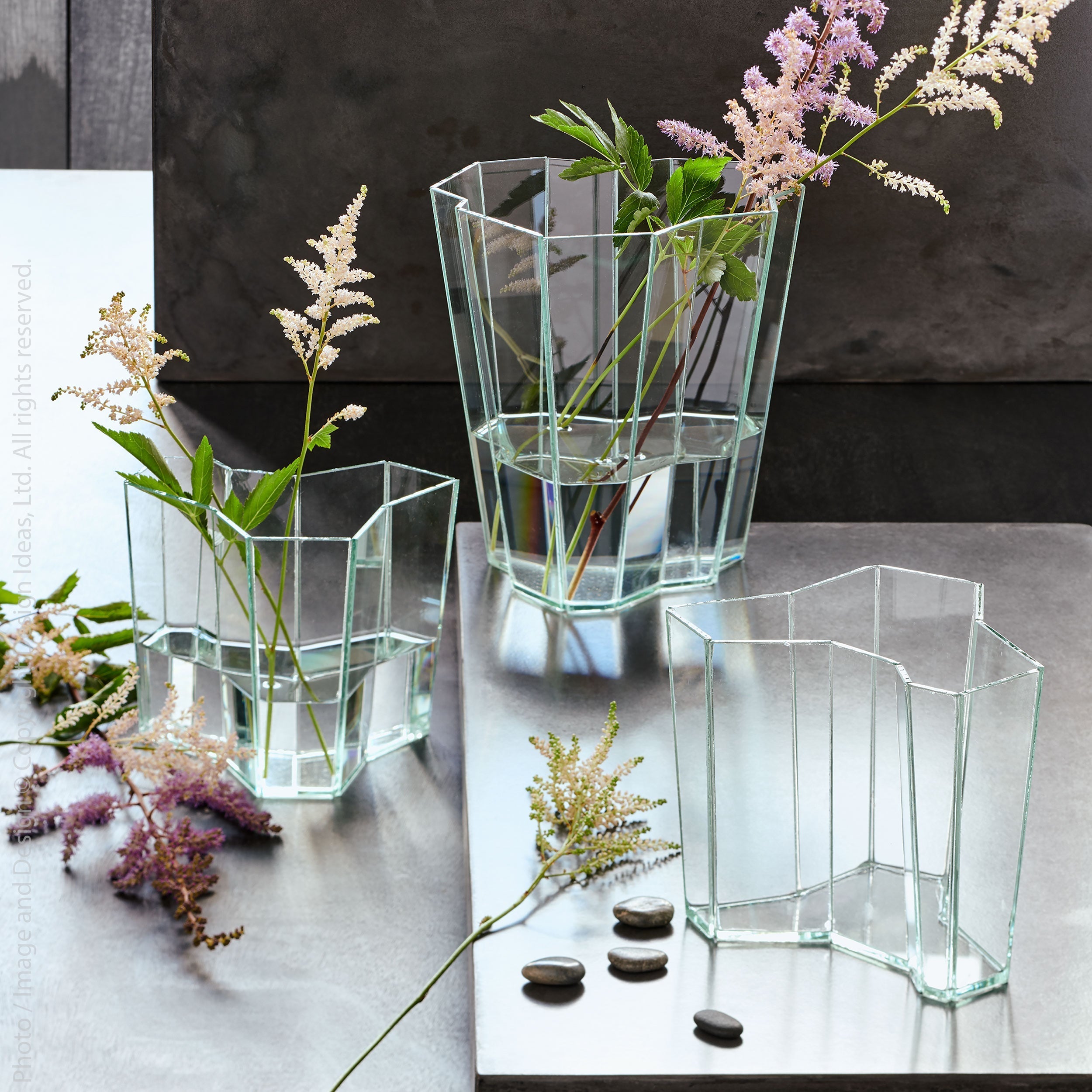 Malmo Glass Vase (Tall) Natural Color | Image 3 | From the Malmo Collection | Elegantly assembled with natural glass for long lasting use | Available in white color | texxture home