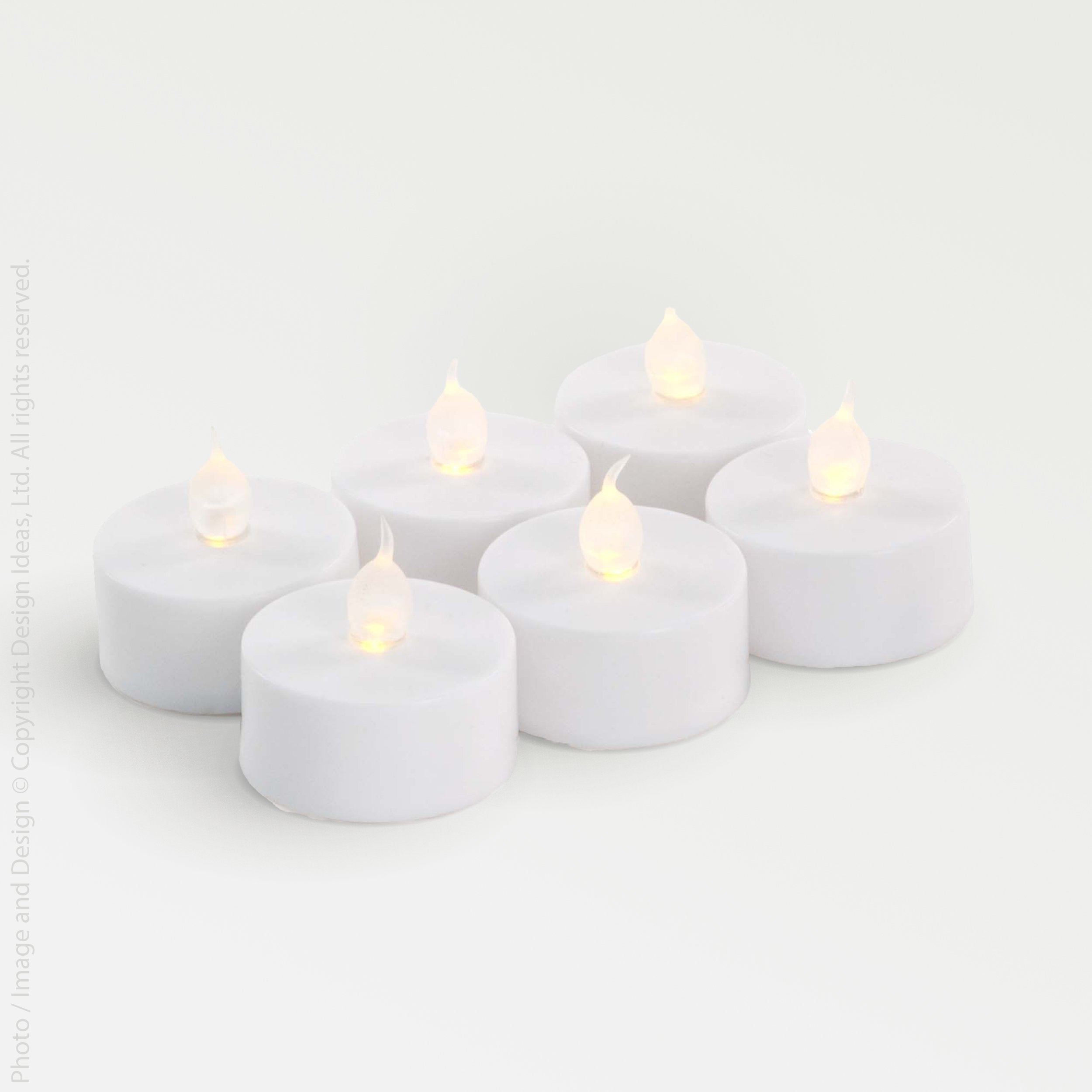 Flameless Tealights - Natural Color | Image 1 | From the Plastic Collection | Elegantly handmade with natural  for long lasting use | Available in white color | texxture home