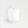 Pillar Candle (3x3) - Green Color | Image 1 | From the Pillar Collection | Elegantly created with natural wax for long lasting use | Available in white color | texxture home