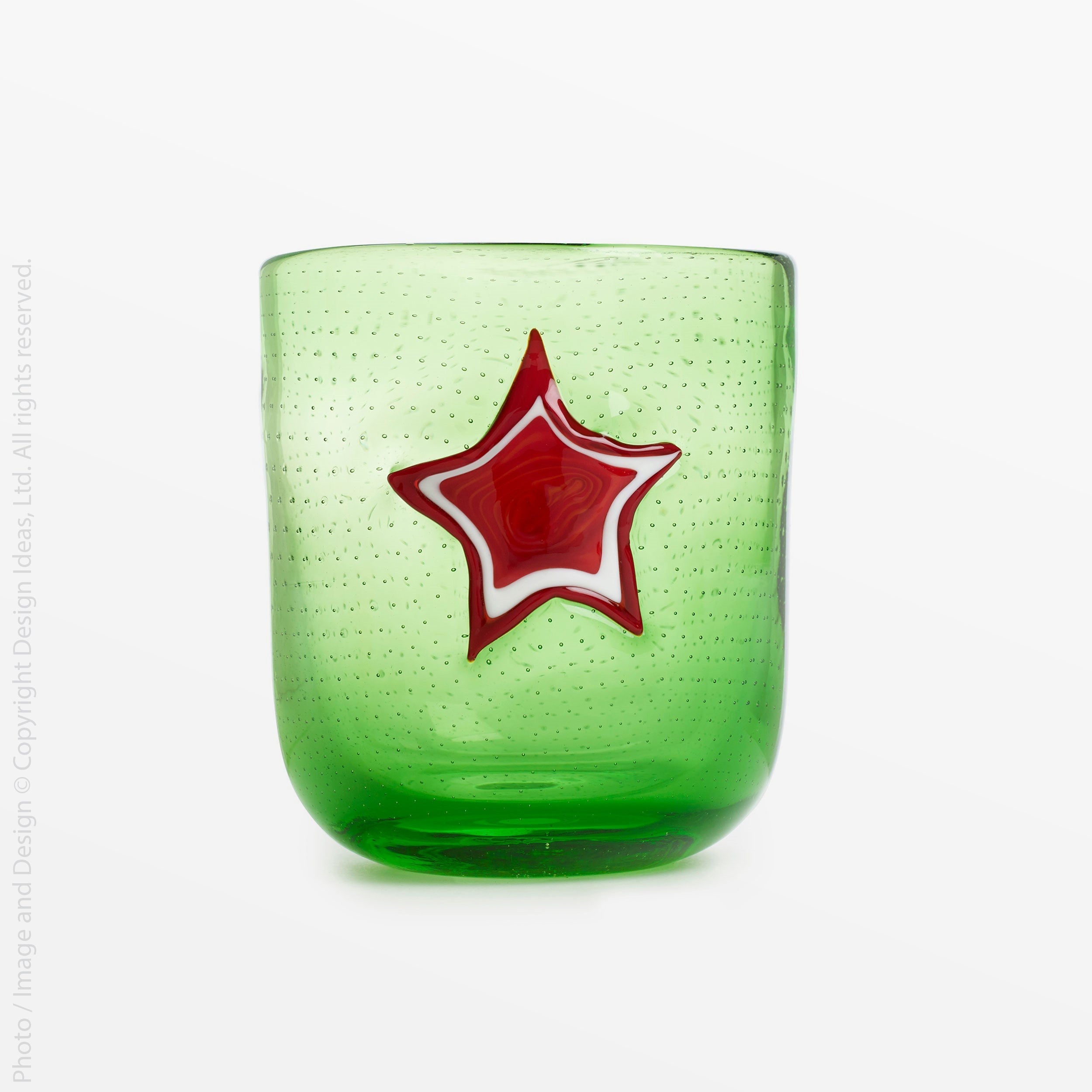 Red Star Glass - Natural Color | Image 1 |  | Skillfully crafted with natural glass for long lasting use | Available in white color | texxture home