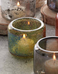 Hubbard™ Green Glaze Glass Votive Candle Holder